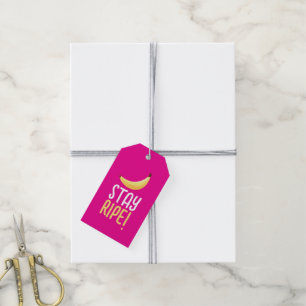 Lustige Retro-Bananen-Partygeschenke-Wortspiele Ed Geschenkanhänger