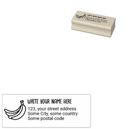 Lustige Retro-Bananen-Partygeschenke-Wortspiele Ed Gummistempel