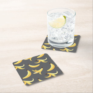 Lustige Retro-Bananen-Partygeschenke-Wortspiele Ed Rechteckiger Pappuntersetzer