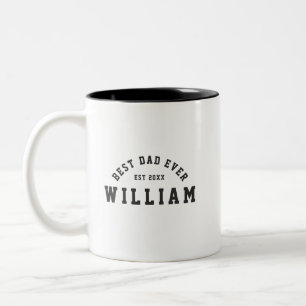 Lustige Retro-Bester-Vater-aller-Zeiten-Uni-Typogr Zweifarbige Tasse