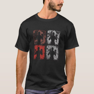 Lustige Retro-Box-Collage für Männer Trainer Jugen T-Shirt