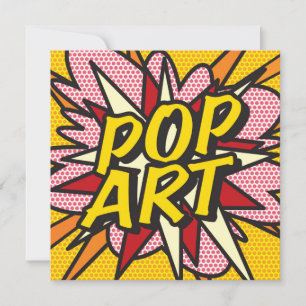 Lustige Retro-Comic-Book-POP-ART Einladung