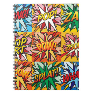 Lustige Retro-Comic-Book-Pop-Art Notizblock