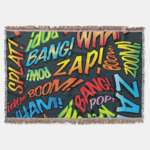 Lustige Retro-Comic-Book-Pop-Art-Sounds Decke