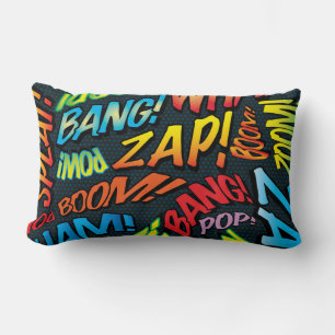 Lustige Retro-Comic-Book-Pop-Art-Sounds Lendenkissen