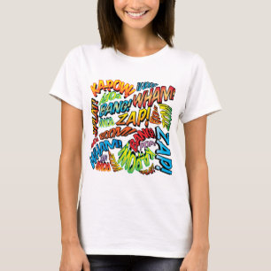 Lustige Retro-Comic-Book-Pop-Art-Sounds T-Shirt