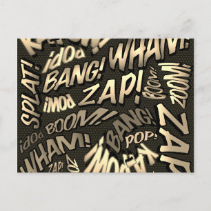 Lustige Retro-Comic-Book-Pop-Art-Vintage Postkarte