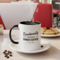 Lustige Retro-Diner-Kaffee-Vintage-Nostalgie