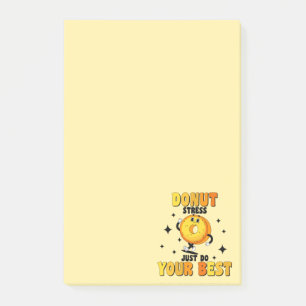 Lustige Retro-Donut-Motivationszitat Post-it Klebezettel