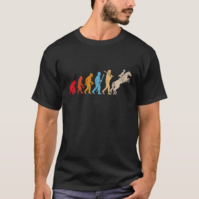 Lustige Retro-Evolution des Menschen, der auf eine T-Shirt (Vorderseite)