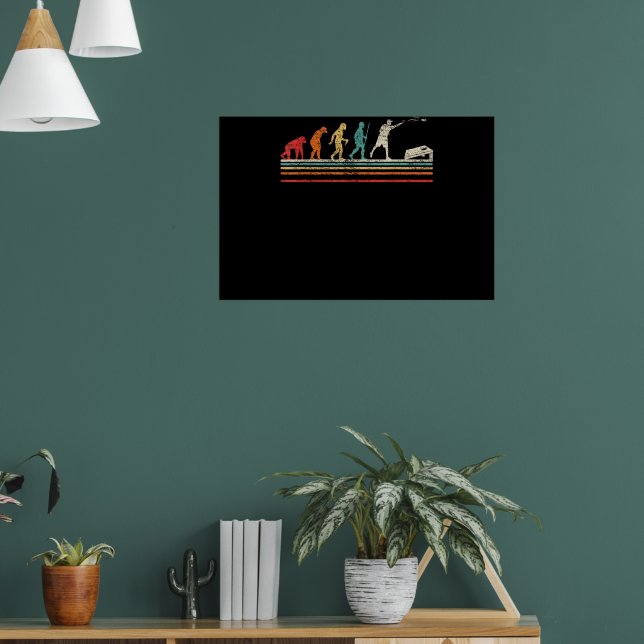 Lustige Retro-Evolutions-Cornhole-Bohnenbeutel Cor Poster (Wohnzimmer 1)