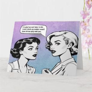 Lustige Retro-Frauen Karte