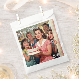 Lustige Retro-Freunde Personalisierter Geburtstag Geschenktütchen