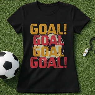 Lustige Retro-Fußball-Tor-Chant-Vintage-Typografie T-Shirt