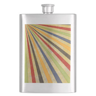 Lustige Retro-Grunge-Strahlen + deine Idee Flachmann