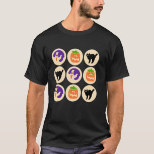 Lustige Retro-Halloween-Kekse Boo-jee Geist Kürbis T-Shirt