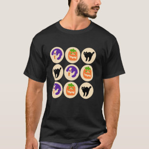 Lustige Retro-Halloween-Kekse Boo-jee Geist Kürbis T-Shirt