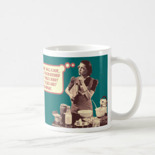 Lustige Retro Hausfrau-Tasse Kaffeetasse