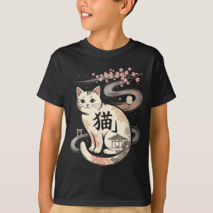 Lustige Retro-Japanische Katze Kawaii Anime Süße K T-Shirt