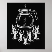 Lustige Retro-Kaffee – Kaffee-Anbetung