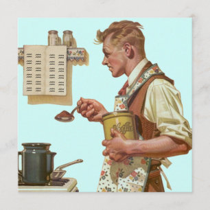 Lustige Retro-Kaffee-Ruhestands-Einladungen Einladung