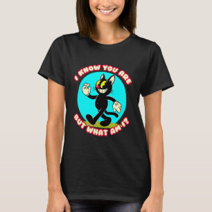 Lustige Retro-Katze, Ich weiß, dass du es bist, ab T-Shirt