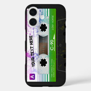 Lustige Retro-Kompakt-Audiokassette iPhone 16 Hülle