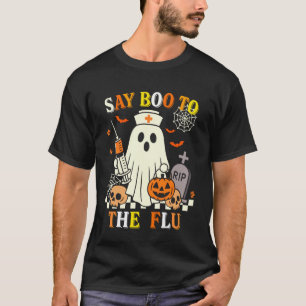 Lustige Retro-Krankenschwester Geist Halloween-Imp T-Shirt