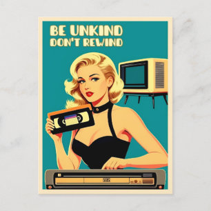 Lustige Retro-Kunst im Stil der 80er - Bitte nicht Postkarte