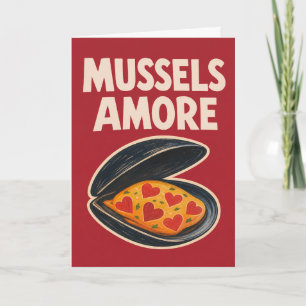 Lustige Retro-Miesmuschel Amore Liebe Romanze Küst Karte