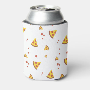 Lustige Retro-Peperoni-Pizza im minimalistischen M Dosenkühler