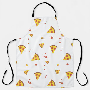 Lustige Retro-Peperoni-Pizza im minimalistischen M Schürze
