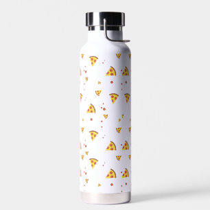 Lustige Retro-Peperoni-Pizza im minimalistischen M Trinkflasche
