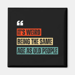 Lustige Retro sarkastische Zitate Design Über 40er Magnet