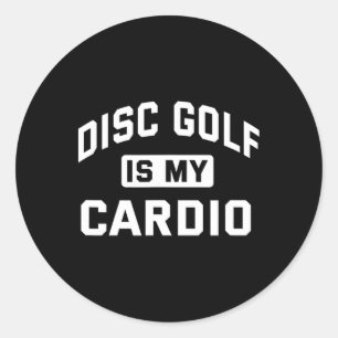 Lustige Retro-Scheibe und Disk-Golf Ultimate Frisb Runder Aufkleber