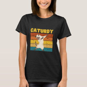 Lustige Retro tanzende Katze am Samstag aka Caturd T-Shirt