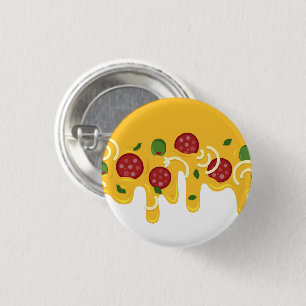 Lustige Retro-triefende Pizza-Käse-Keto-Party Button