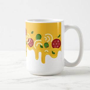 Lustige Retro-triefende Pizza-Käse-Keto-Party Kaffeetasse