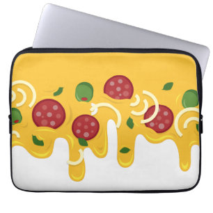 Lustige Retro-triefende Pizza-Käse-Keto-Party Laptopschutzhülle