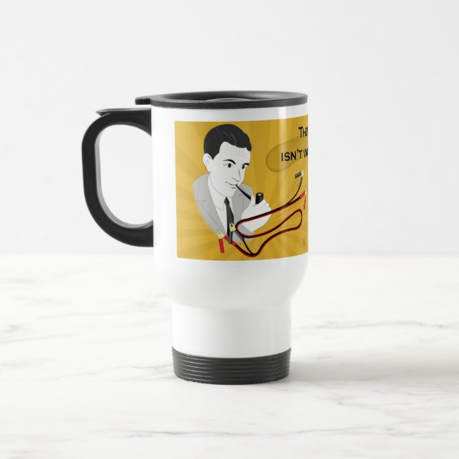 Lustige Retro Vater-Kaffee-Reise-Tasse Reisebecher (Links)