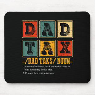 Lustige Retro-Vater-Steuer-Definition Daddy Papa H Mousepad