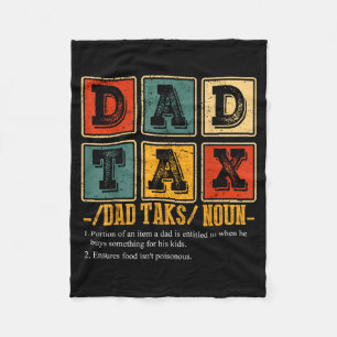 Lustige Retro-Vater-Steuerdefinition Daddy Papa Hu Fleecedecke
