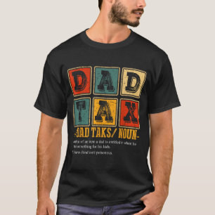Lustige Retro-Vater-Steuerdefinition Daddy Papa Hu T-Shirt