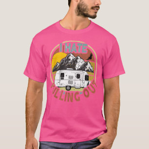 Lustige Retro-Vintage-Berge RV-Camping Ich hasse P T-Shirt