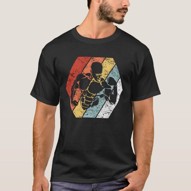 Lustige Retro Vintage Bodybuildings-80er Art T-Shirt (Vorderseite)