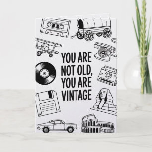 Lustige Retro Vintage Geburtstagskarte Nostalgisch Karte