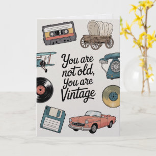 Lustige Retro Vintage Geburtstagskarte Nostalgisch Karte