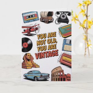Lustige Retro-Vintage-Geburtstagskarte Nostalgisch Karte