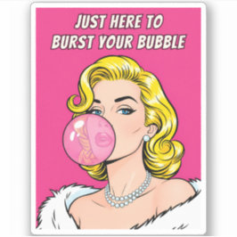 Lustige Retro-Vintage-Pinup-Girl-Humor-Pop-Art  Aufkleber