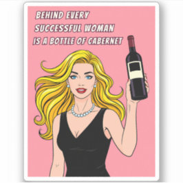 Lustige Retro-Vintage-Wein-Humor-Pop-Art Aufkleber